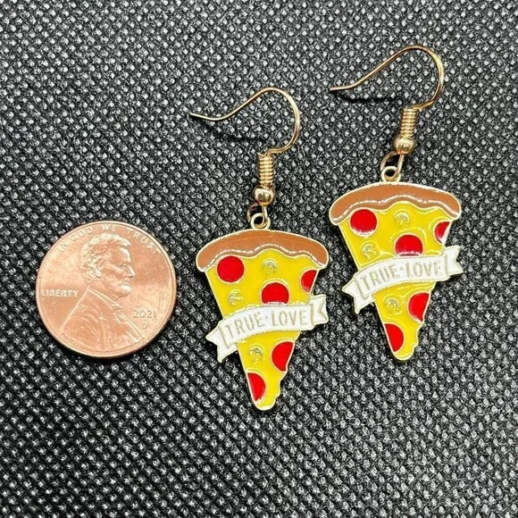Pizza Lovers Earrings | Handmade - Picture 6 of 6